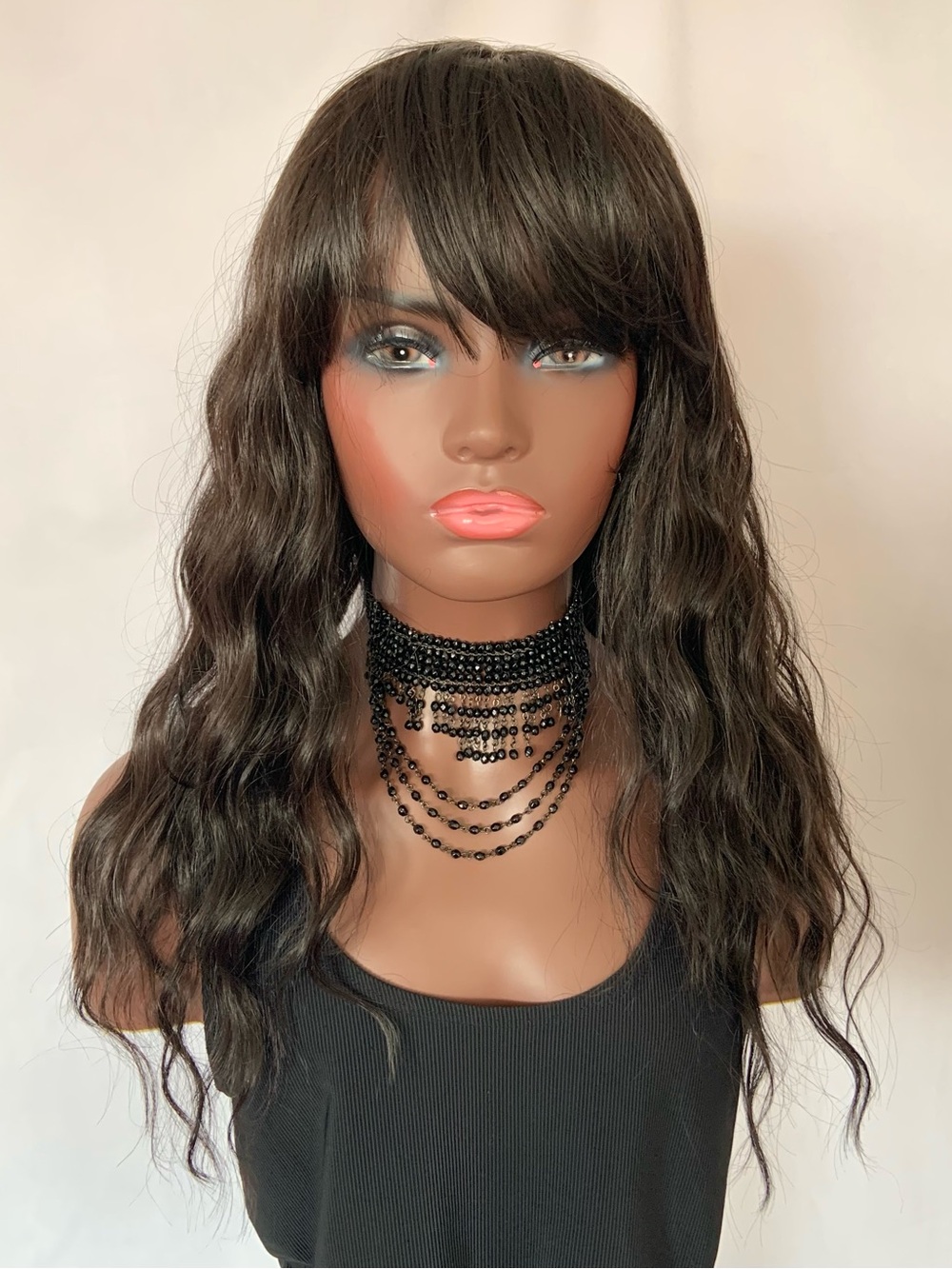 Pretty “Put On & Go” Brown 🤎 Synthetic Wig with Bangs - Daily Wear/Events…